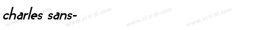 charles sans字体转换